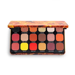 Makeup Revolution Forever Flawless paleta očních stínů odstín Fire 18 x 1.1 g