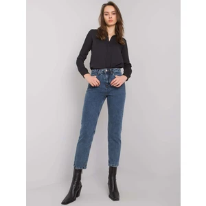 Dark blue mom Menfi denim pants