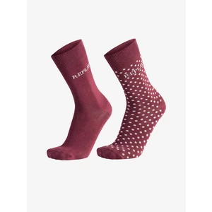 Sada dvou párů ponožek ve vínové barvě Replay - Pánské