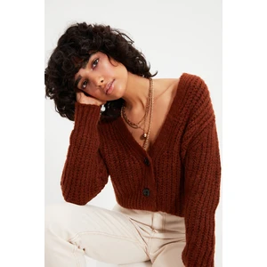 Trendyol Cinnamon Knit Detailed Knitwear Cardigan