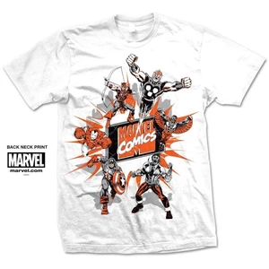Marvel T-shirt Comics Montage 2. Blanc 2XL