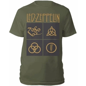 Led Zeppelin Koszulka Symbols & Squares Zielony M