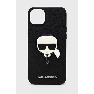 Zadní kryt Karl Lagerfeld PU Saffiano Karl Head pro Apple iPhone 14 Plus, černá