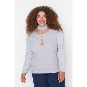 Trendyol Curve Plus Size Sweater - Purple - Relaxed fit