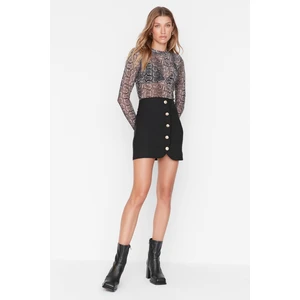 Trendyol Black Buttoned Skirt