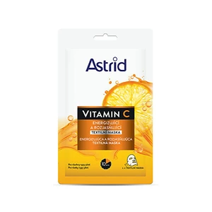 Astrid Energizující a rozjasňující textilní maska s vitamínem C  1 ks