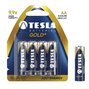 Alkáli ceruzaelem AA(LR06), TESLA  GOLD+, 4 db