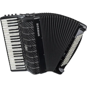 Hohner Mattia IV 120 CR Gun Black/Pearl Key Accordéon à touches