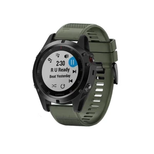 Szilikon karpánt Tactical QuickFit  Garmin Fenix 5X és 6X, army green