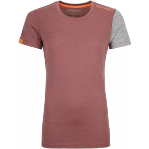 Ortovox 185 Rock 'N' Wool Womens Short Sleeve Shirt Blush Blend XS