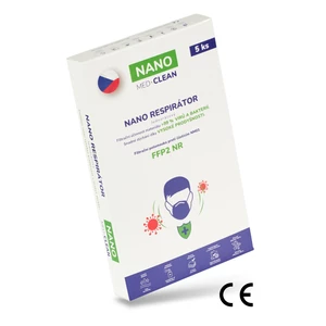 5x FFP2 respirátor NANO MED.CLEAN - B86/telová f00027