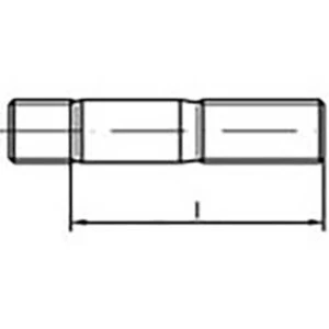 Skrutky závrtné TOOLCRAFT TO-6861321, N/A, M10, 55 mm, ocel, 100 ks