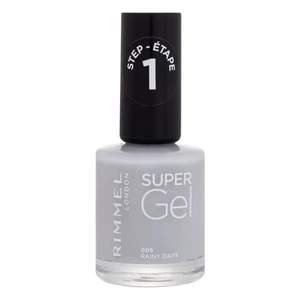 Rimmel Super Gel gelový lak na nehty bez užití UV/LED lampy odstín 005 Rainy Days 12 ml