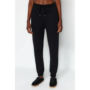 Trendyol Black Thick Basic Knitted Sweatpants with Fleece Inside