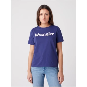 Tmavě modré dámské tričko Wrangler - Dámské