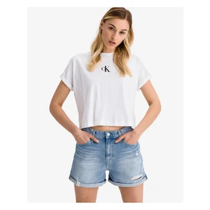 Calvin Klein Jeans Urban Logo Crop top Bílá