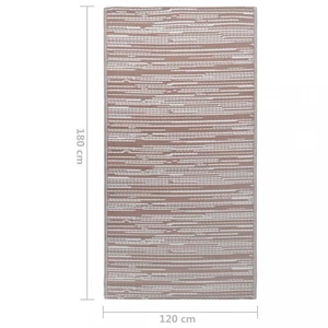Venkovní koberec hnědá PP Dekorhome 120x180 cm,Venkovní koberec hnědá PP Dekorhome 120x180 cm