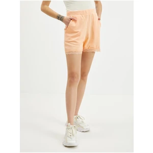 Orsay Orange Womens Tracksuit Shorts with Lace - Women