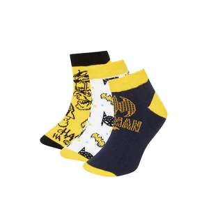 DEFACTO Boy Batman Licensed Cotton 3 Pack Short Socks