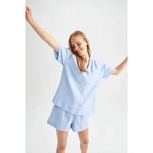 DEFACTO Regular Fit Short Sleeve Woven Tops