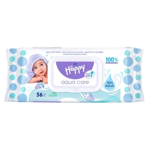 BELLA Baby Happy Aqua care vlhčené čistiace obrúsky pre deti 56 ks