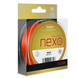 Delphin splétaná šňůra nexo 8 fluo oranžová - 0,25 mm 41,6 lb 1300 m