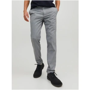 Grey Mens Checkered Trousers Jack & Jones Marco - Men