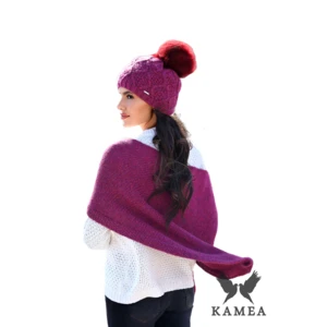 Set da donna Kamea Kamea_Set_Hat&Scarf_K.22.219.20_Raspberry