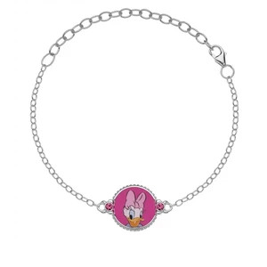 Disney Pôvabný strieborný náramok Daisy Duck BS00021SRPL-5