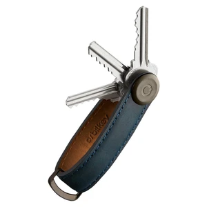 Orbitkey Crazy Horse Marine Blue with Blue Stitching