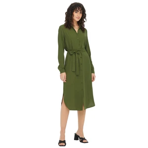 Jacqueline de Yong Dámské šaty JDYRACHEL Regular Fit 15267419 Dark Olive XXL