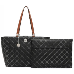 Black patterned shopper Tamaris Anastasia Lock - Women