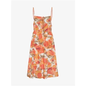 Orange patterned dress VERO MODA Joa - Women