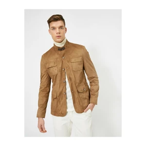 Koton Jacket - Brown - Regular fit