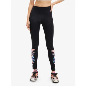 Black Desigual Tadasana Womens Leggings - Women