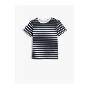 Koton T-Shirt - Dark blue - Fitted