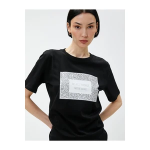 Koton Printed T-Shirt Crew Neck Cotton