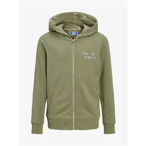 Green Boys Zippered Hoodie Jack & Jones Crayon - Boys