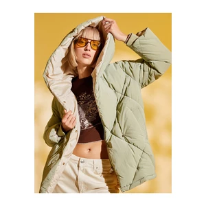 Koton Inflatable Coat Hooded Pocket Detailed