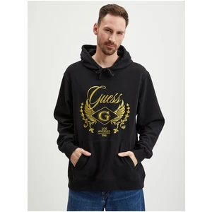 Black Mens Hoodie Guess Roy - Men