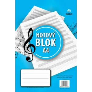 Notový blok A4, 25 listů [Papírenské zboží]