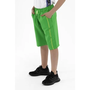 Slazenger Boys' Shorts Green Boys' Shorts Combed Combed Cotton Shorts Kids