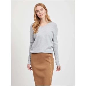 Light grey basic sweater VILA Viril - Women