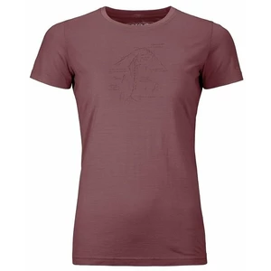 Ortovox Outdoor T-Shirt 120 Tec Lafatscher Topo T-Shirt W Mountain Rose M