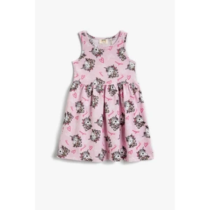 Koton Girl Pink Patterned Dress