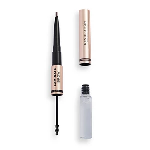 Makeup Revolution Laminate Brow tužka a gel na obočí odstín Ash Brown 2.1 g
