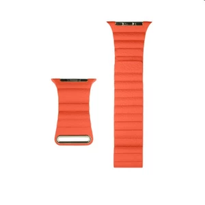 Koženkový řemínek COTEetCI Leather Back Loop Band pro Apple Watch 42/44mm, oranžová