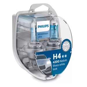 Halogenová autožárovka Philips H4 WhiteVision ultra 12342WVUSM, H4, 60/55 W, 1 pár