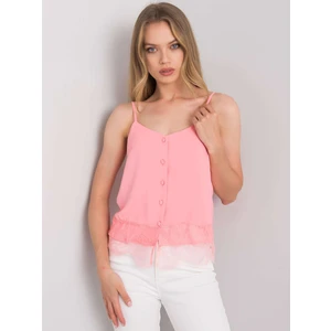 Light pink top with buttons