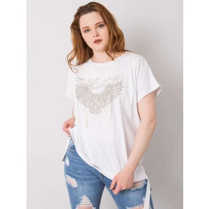 White loose-fitting plus size blouse